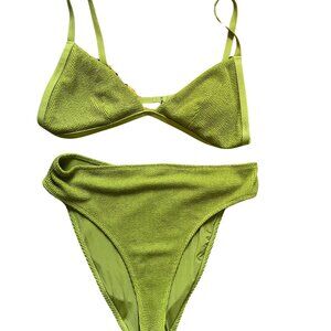 Good American Bikini Top & Bottoms in Olive Green